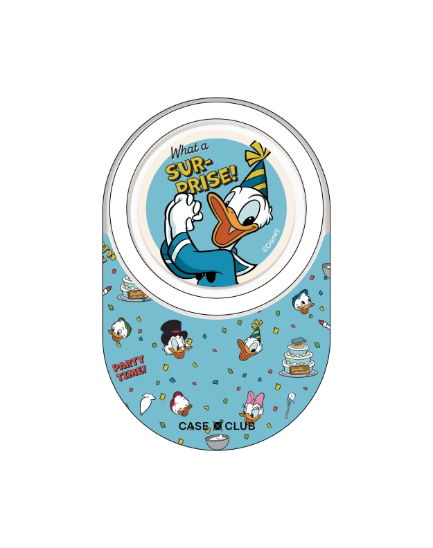 clear popgrip donald duck party blue